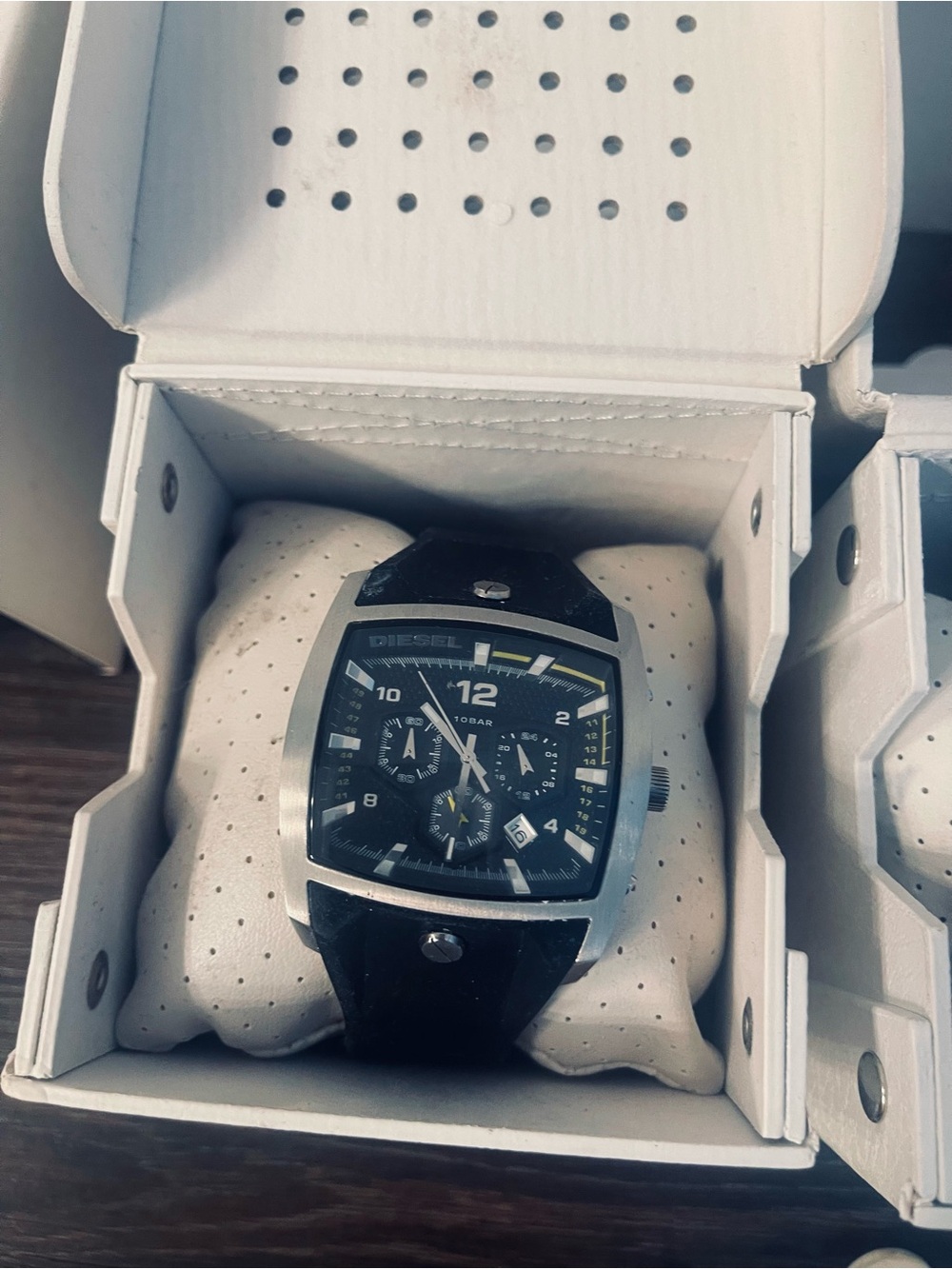 Diesel Black and Silver Men's Chronograph Watch
